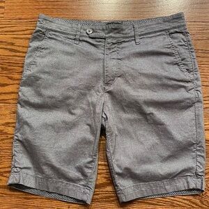 TED BAKER men’s blue chino shorts flat front 4 pockets cotton blend stretch 34